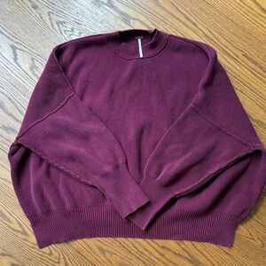 Burgundy Knit free people Sweater